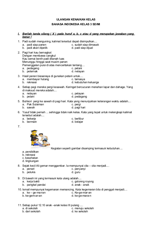 Soal Bahasa Indonesia Kelas 3 SD: Panduan Lengkap untuk Meningkatkan Kemampuan Bahasa
